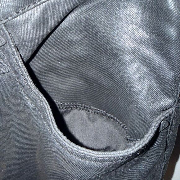 Kut from the Kloth “Mia High Rise Skinny” Button Fly Faux Leather Pants Sz 6 #72 - Picture 5 of 9